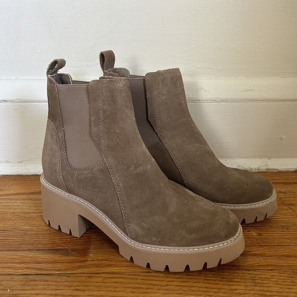 Dolce Vita Tan Suede Ankle Boots